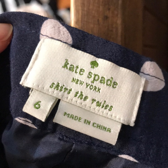 Kate Spade Polka Dot Skirt Navy - Picture 2 of 7